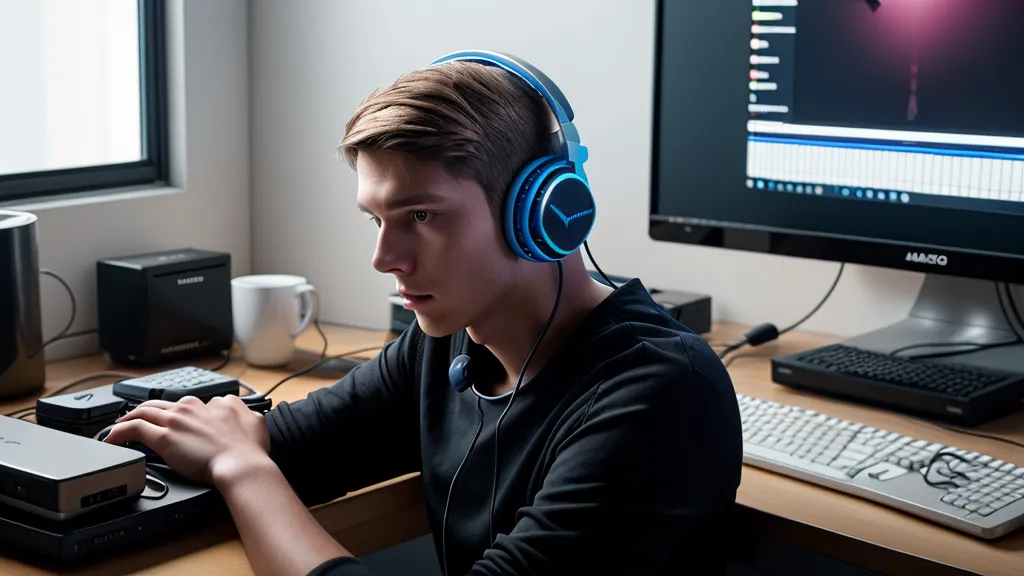 Casque audio et notes de composition, home studio maison pour beatmaking débutant