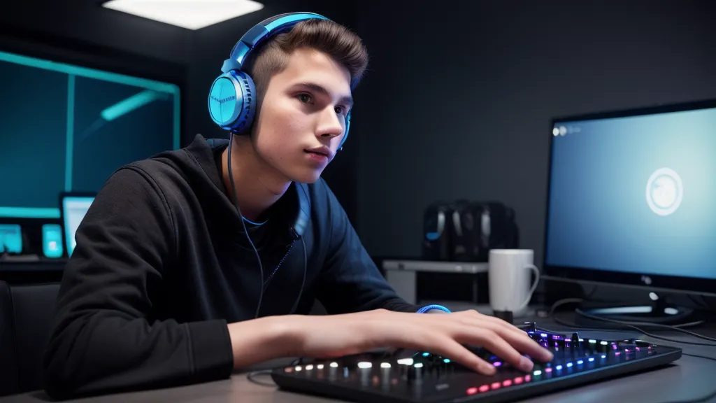 Mains d'un beatmaker tapant sur un clavier d'ordinateur portable pour créer un rythme