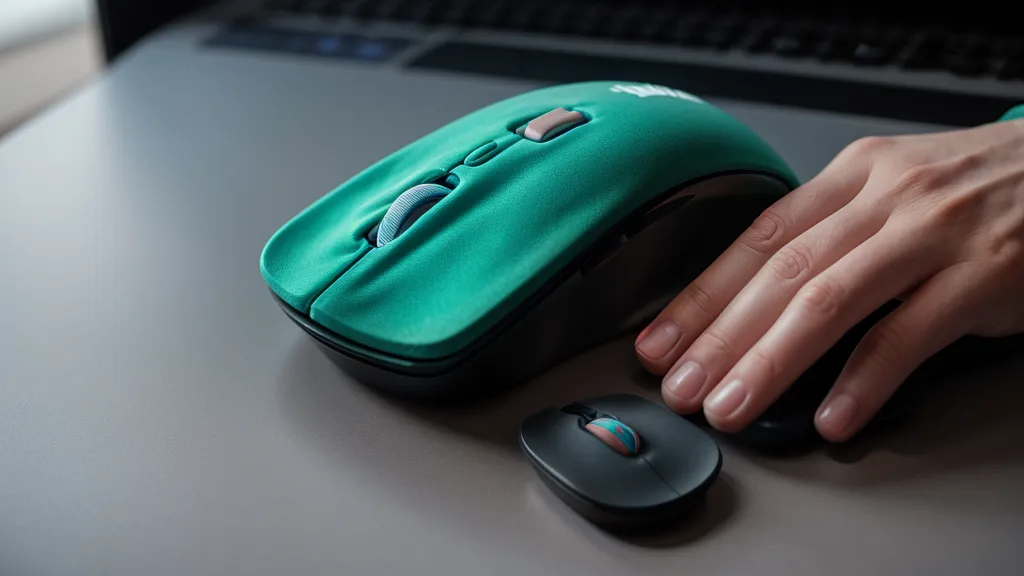Gros plan d'une main utilisant une souris pour éditer des notes MIDI sur un écran d'ordinateur.