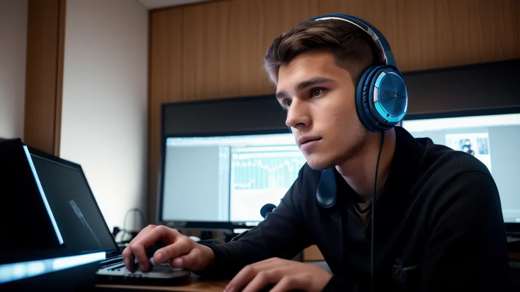 casque de studio pour home studio débutant posé sur un bureau avant une session de beatmaking