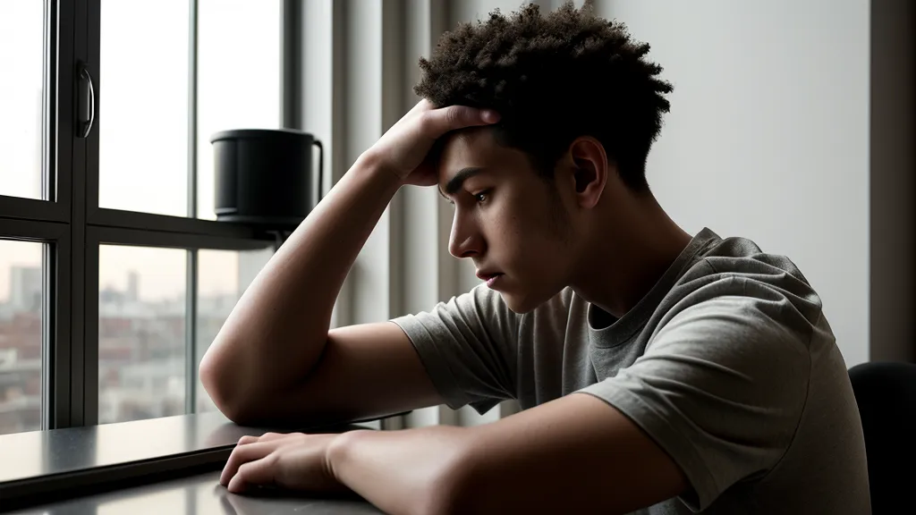 Un beatmaker débutant a l'air frustré devant son écran d'ordinateur